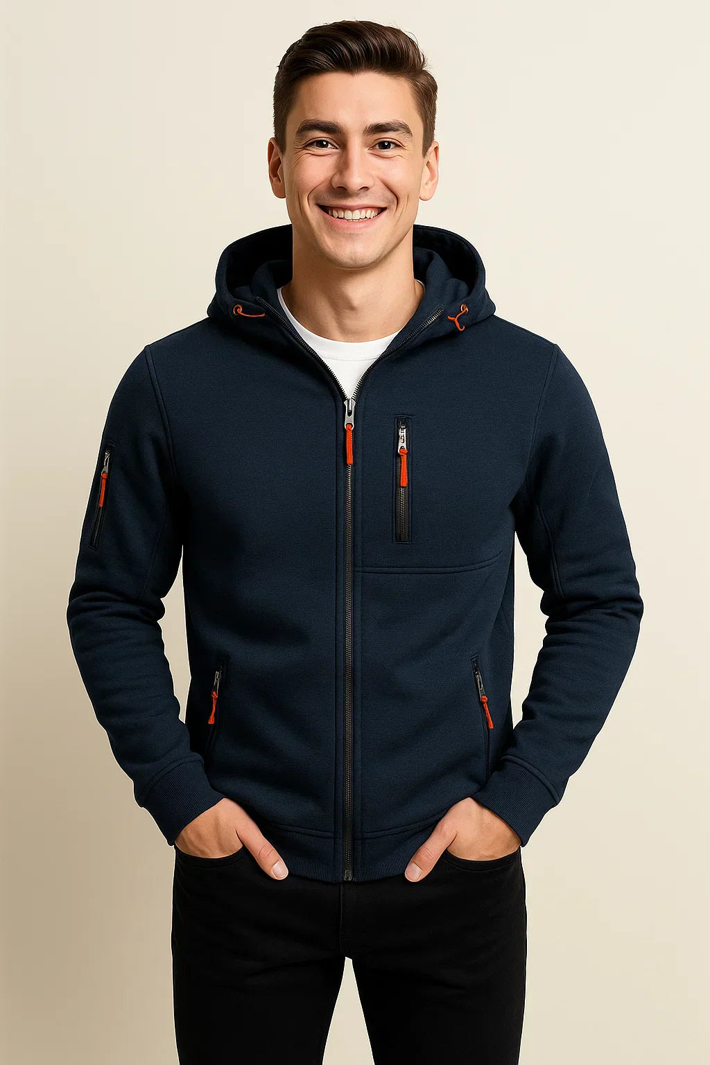 Comfortable Zip Up Men's Hoodie