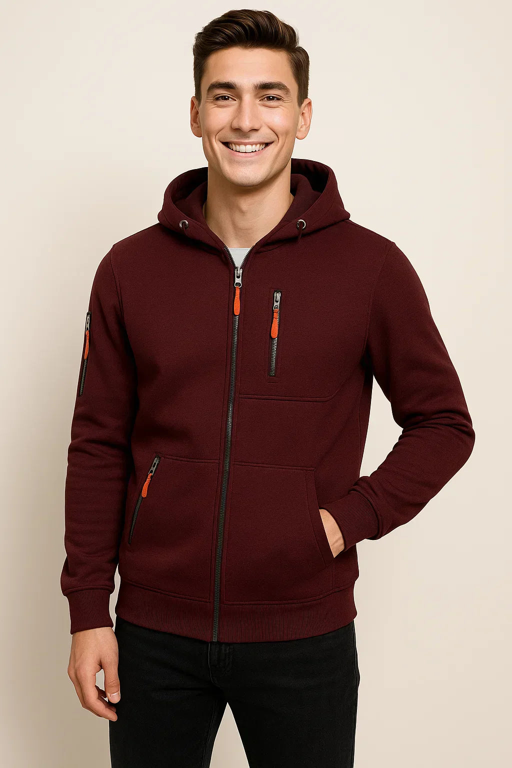 Comfortable Zip Up Men's Hoodie