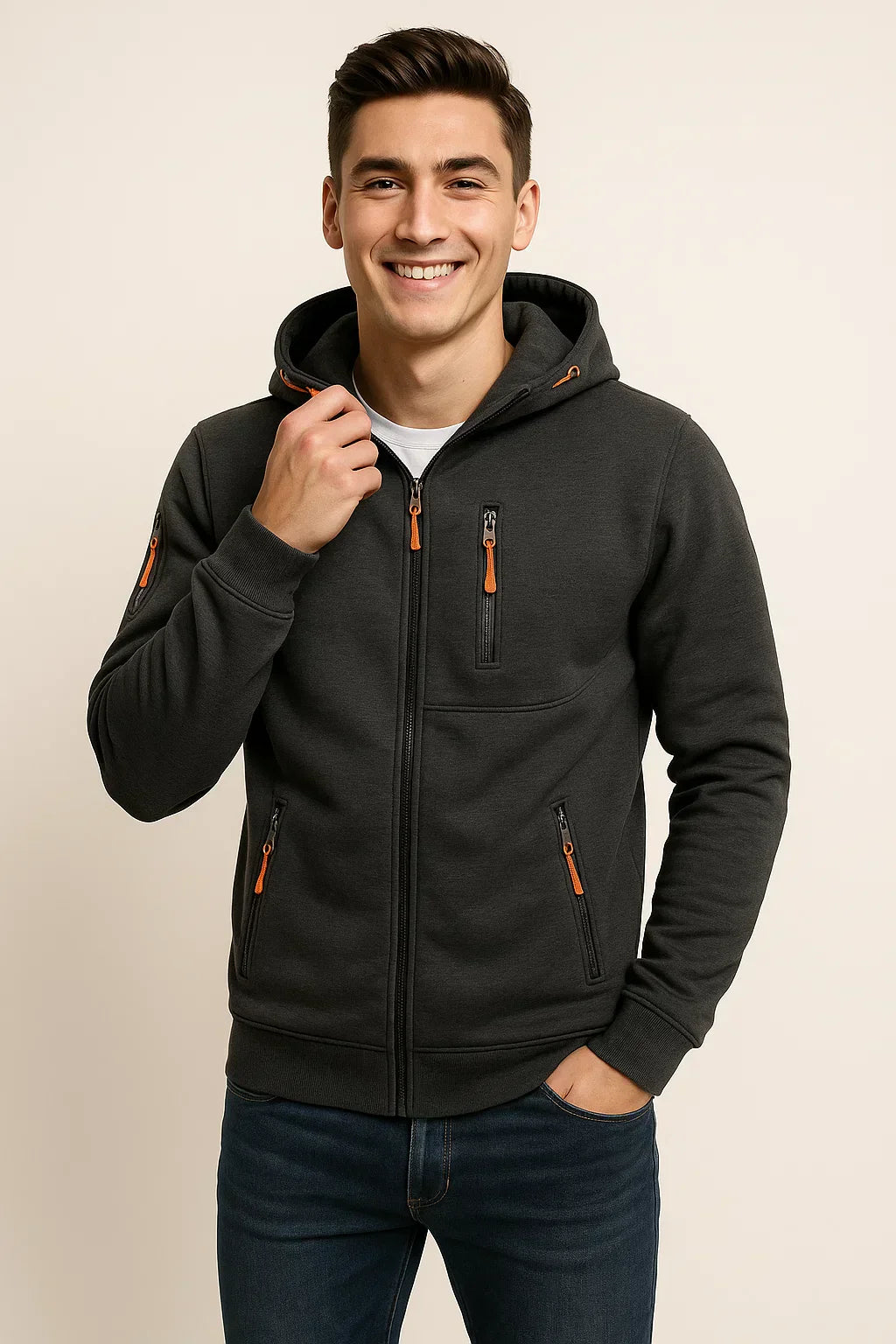 Comfortable Zip Up Men's Hoodie
