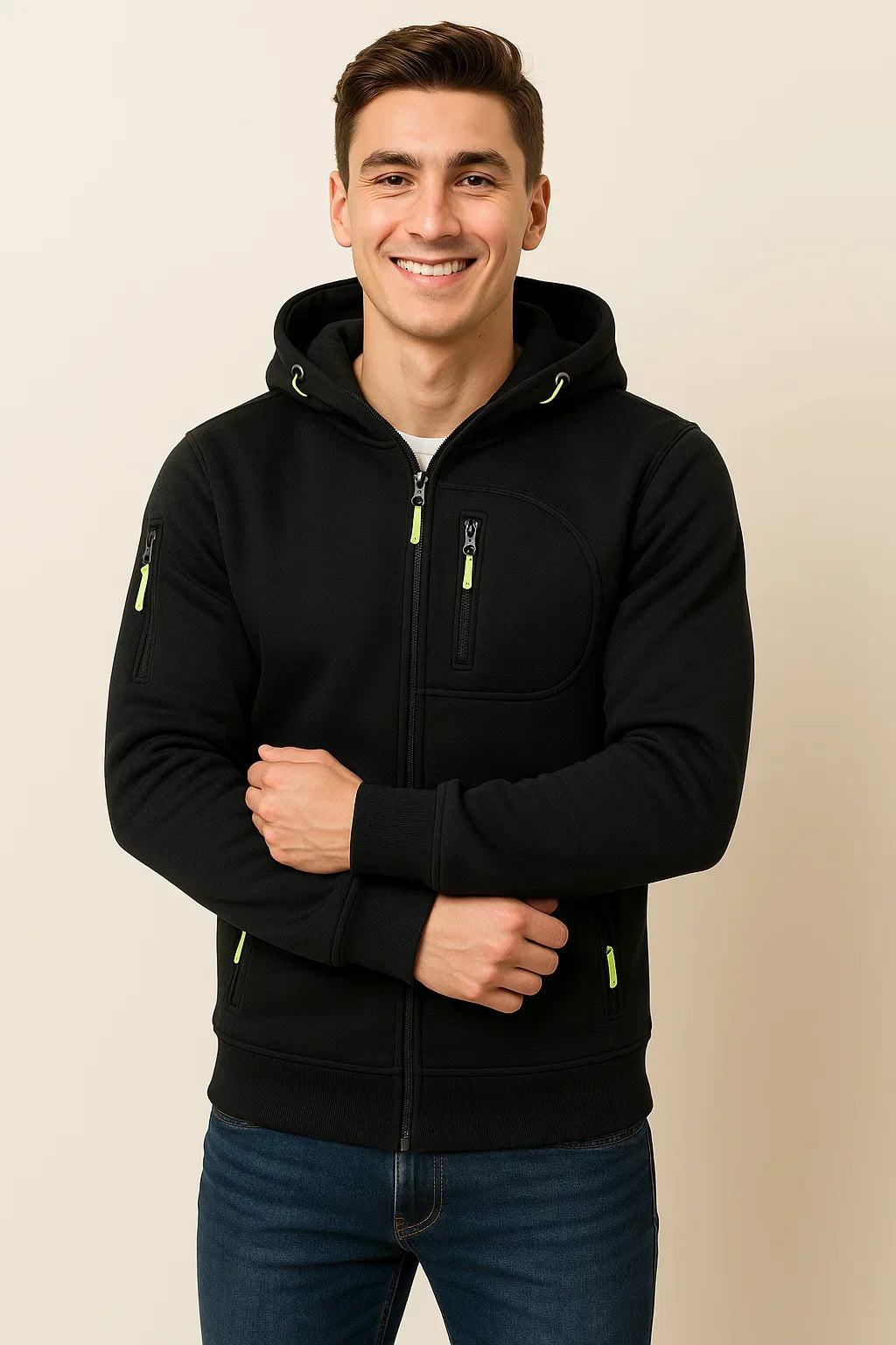 Men's Waterproof Zipper Hoodie Coat