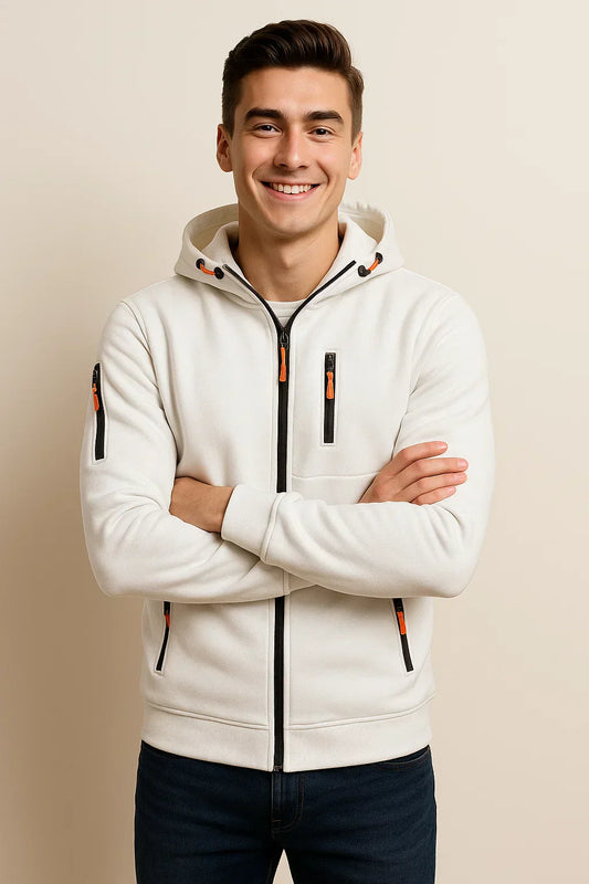Comfortable Zip Up Men's Hoodie - OutfitLondon