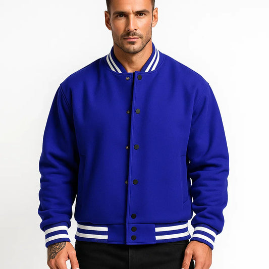 Men's Retro Sports Snap Jacket - OutfitLondon