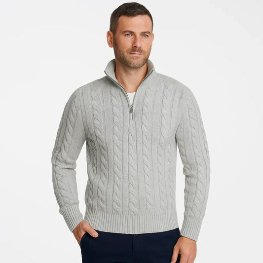 Men's Warm Crew Neck Pullover Sweater - OutfitLondon