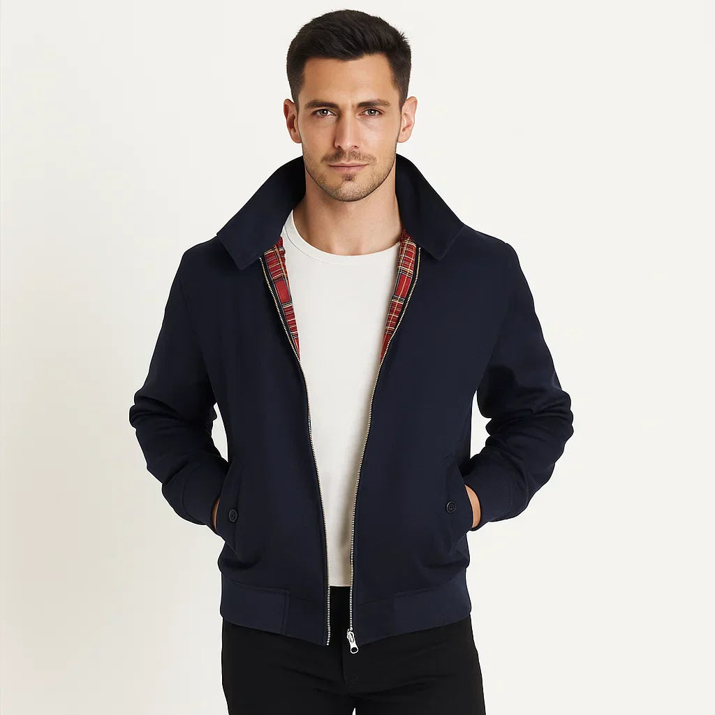 Men's Vintage Zip Up Bomber Jacket - OutfitLondon
