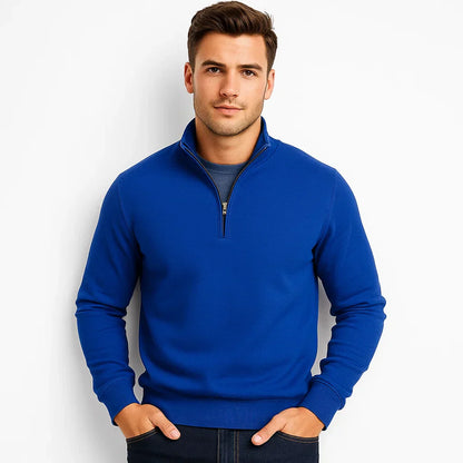 Men's Classic Zip Neck Knit Sweater - OutfitLondon
