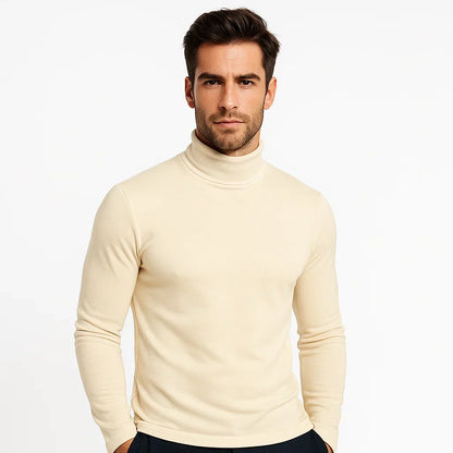 Slim Fit Men's Knit Turtleneck Sweater - OutfitLondon
