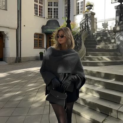 Stylish Women's Wool Cape Coat