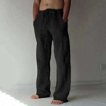 Relaxed Fit Mens Elastic Waist Pants