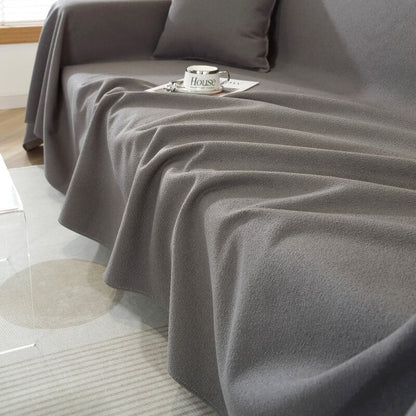 Soft Thick Chenille Couch Throw Cover , Couch Cushion Cover Dog Furniture Protector for Living Room