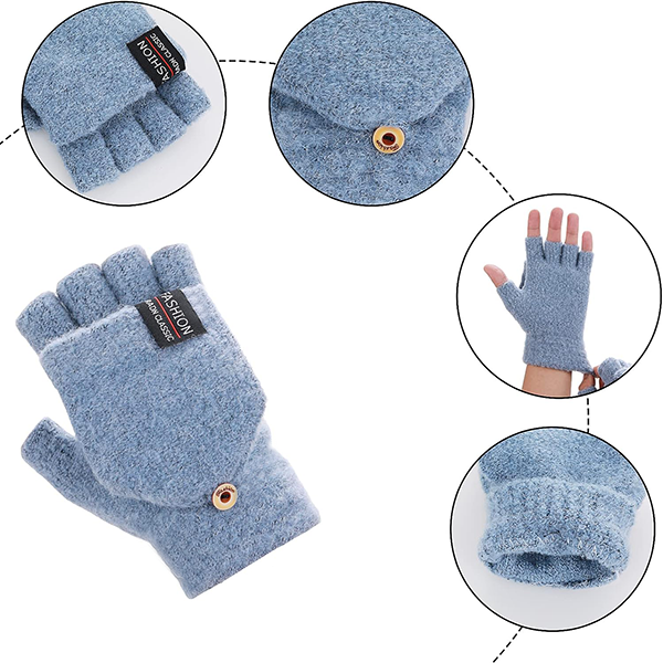 USB Electric Heating Half-Finger Gloves
