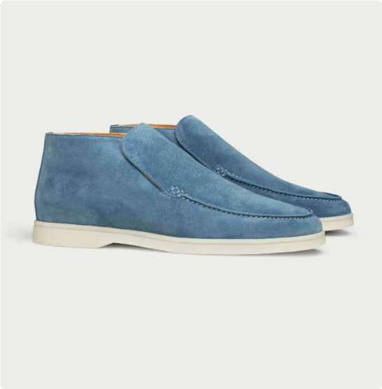 Men's Classic Leather Flat Heel Penny Loafers