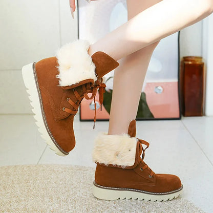 Comfy Women's Ankle Boots - Insulated Lace Up Design