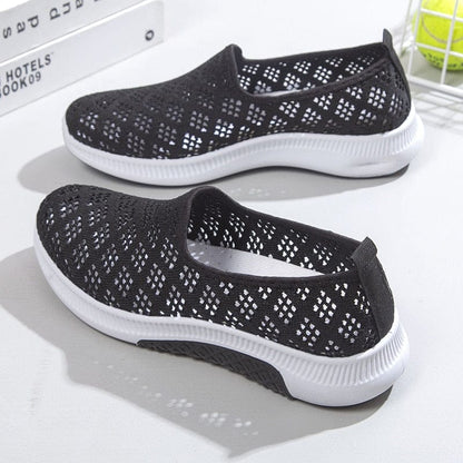 Slide Hollow Out Round Toe Casual Women Sneakers For Bunions
