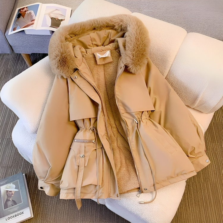 Comfortable Faux Down Women's Winter Parka Coat