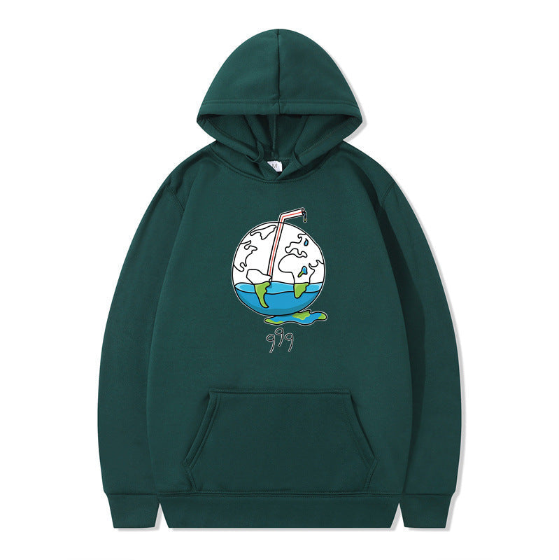Unisex Casual Oversized Printed Cotton Hoodie Sweatshirt