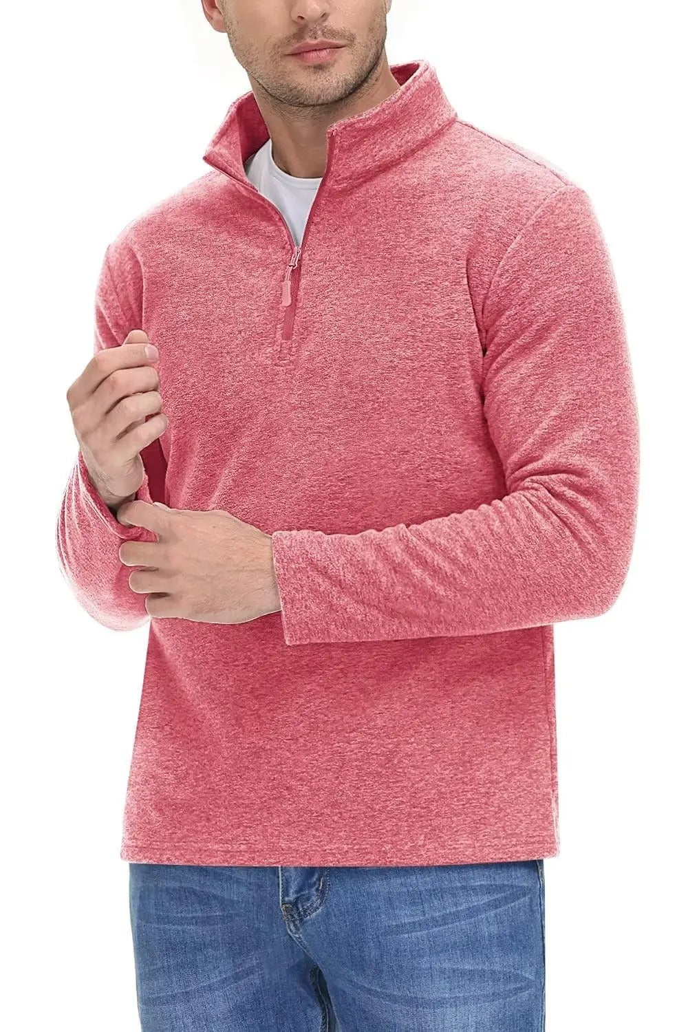 Soft Fleece Sweatshirt with Half Zip