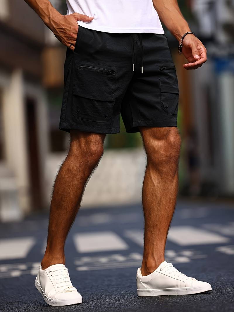 Comfortable Men's Summer Shorts with Zip Pocket