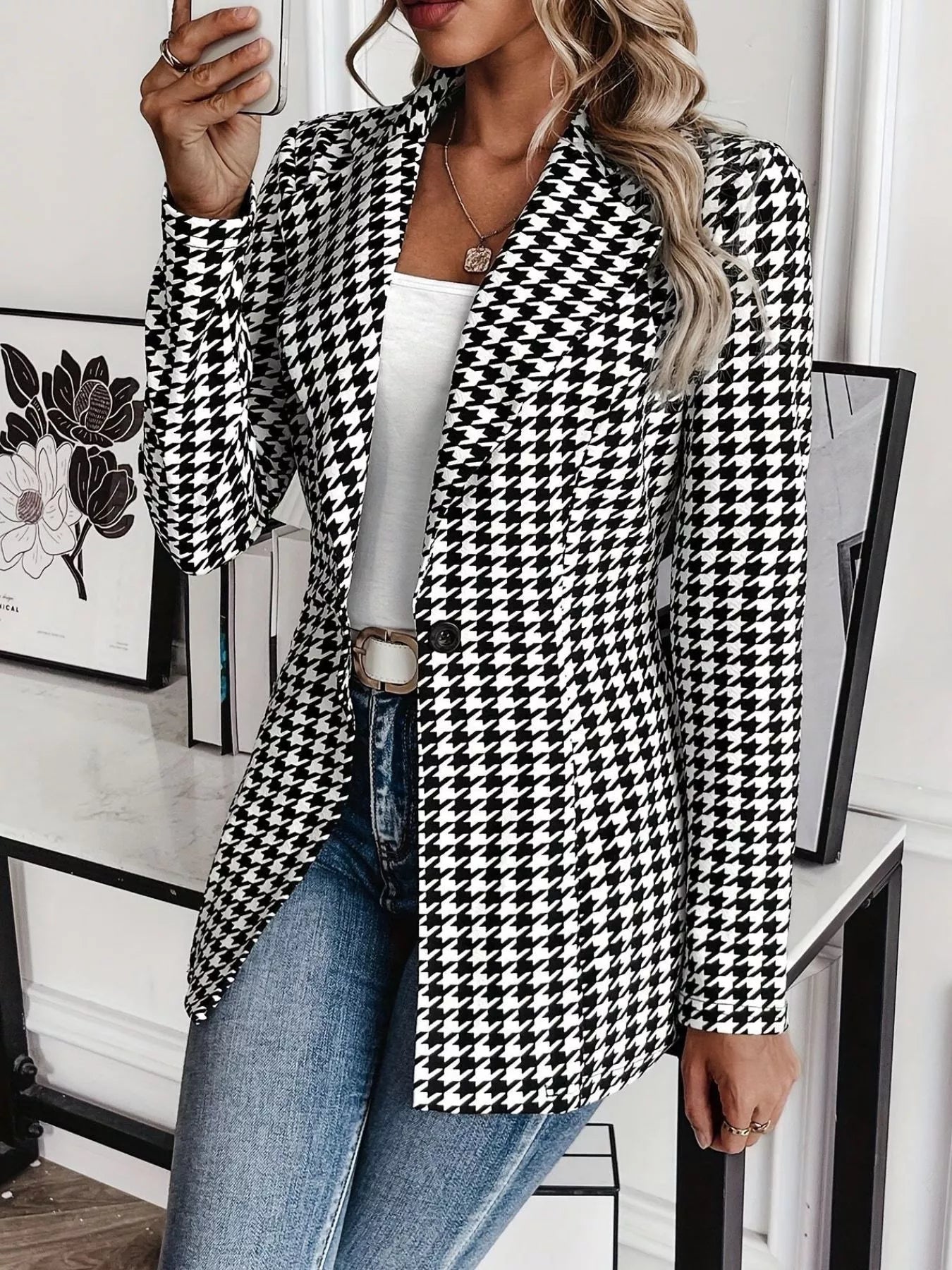 Timeless Plaid Two Button Blazer - OutfitLondon
