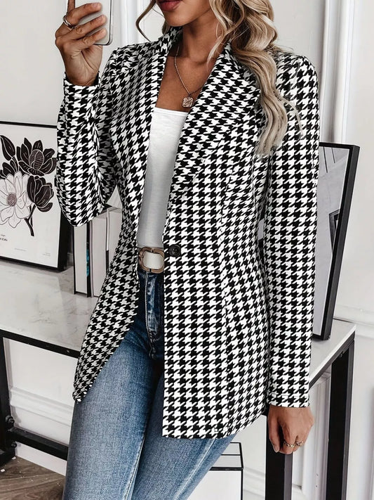 Timeless Plaid Two Button Blazer - OutfitLondon