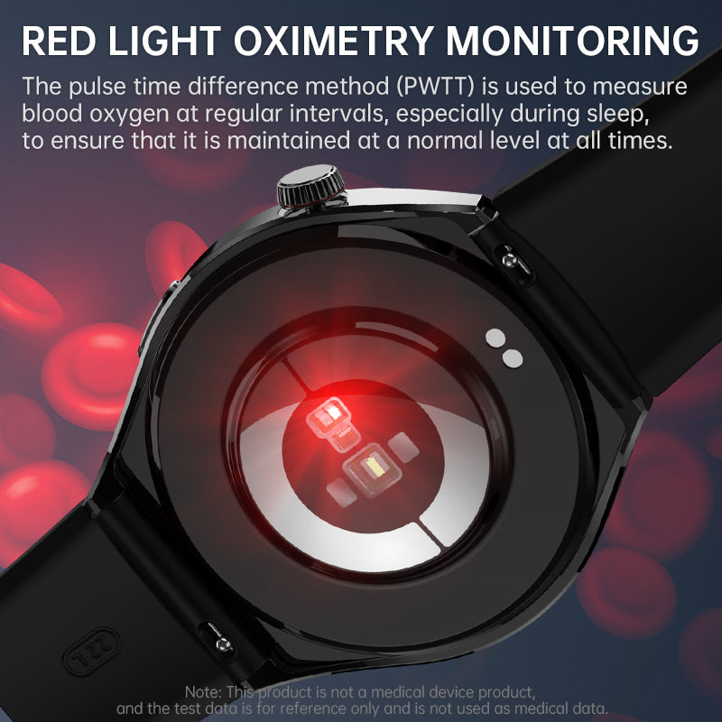One-click Blood Pressure Blood Sugar ECG/EKG HRV Heart Rate Monitor Health Smart Watch