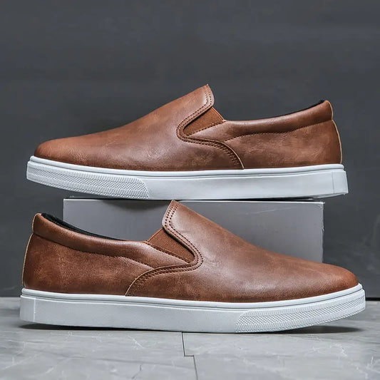 Classic Genuine Leather Slip Ons - OutfitLondon