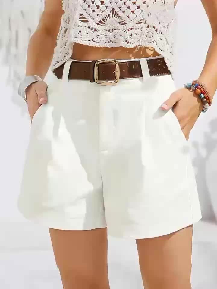 Elegant High Waist Summer Shorts