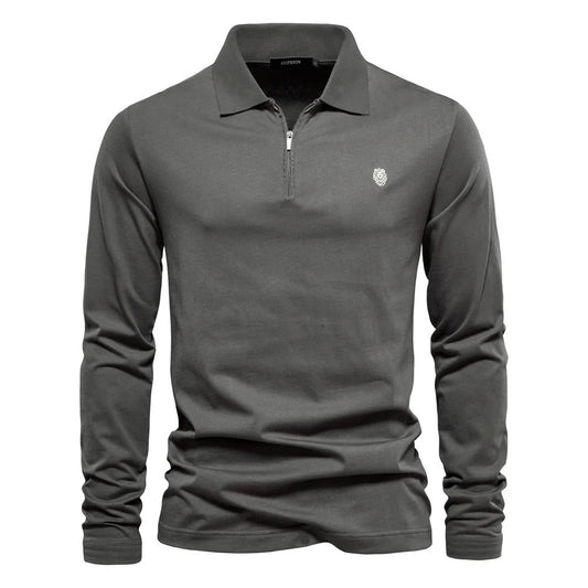 Timeless Zip Up Polo Shirt for Men - OutfitLondon