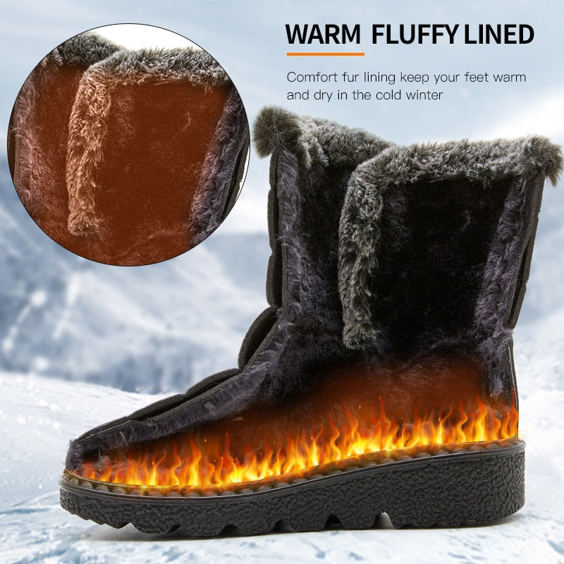 Orthopedic Women Boots Pain Relief Warm WaterProof High Top Boots