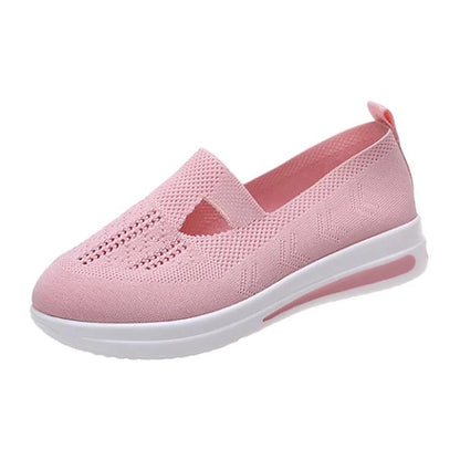 Women's Flyknit Flat Heel Round Toe Casual Walking Shoes