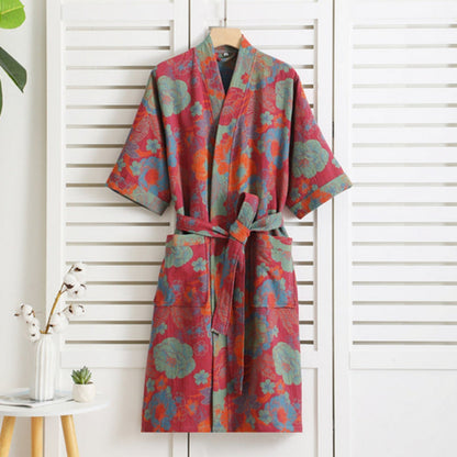 Luxe Cotton Bathrobe with Timeless Elegance