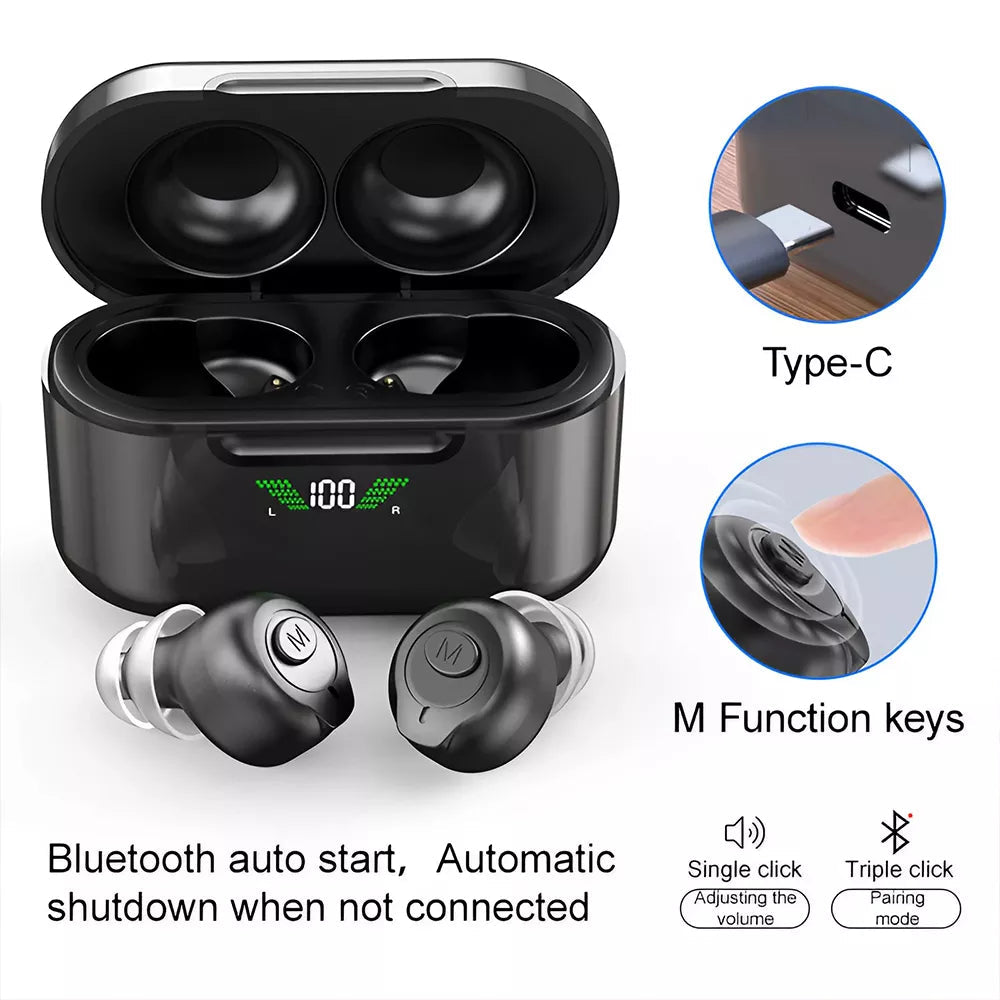 Bluetooth Rechargeable Invisible Hearing Aids for Seniors