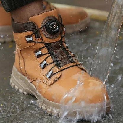 Waterproof, Indestructible Work Shoes for Men with Steel Toe Cap