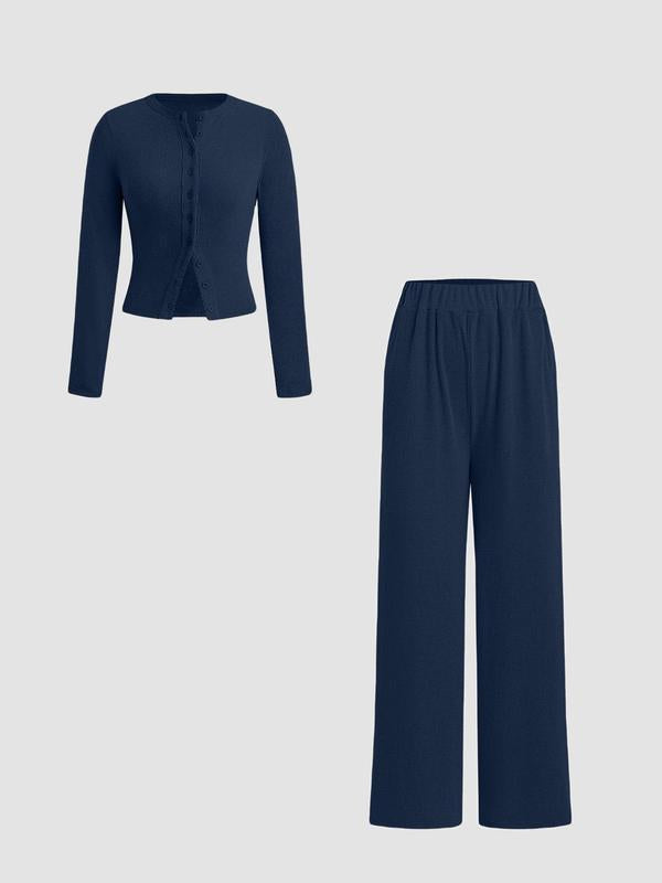 Comfy Women's Crop Top and Legging Lounge Set