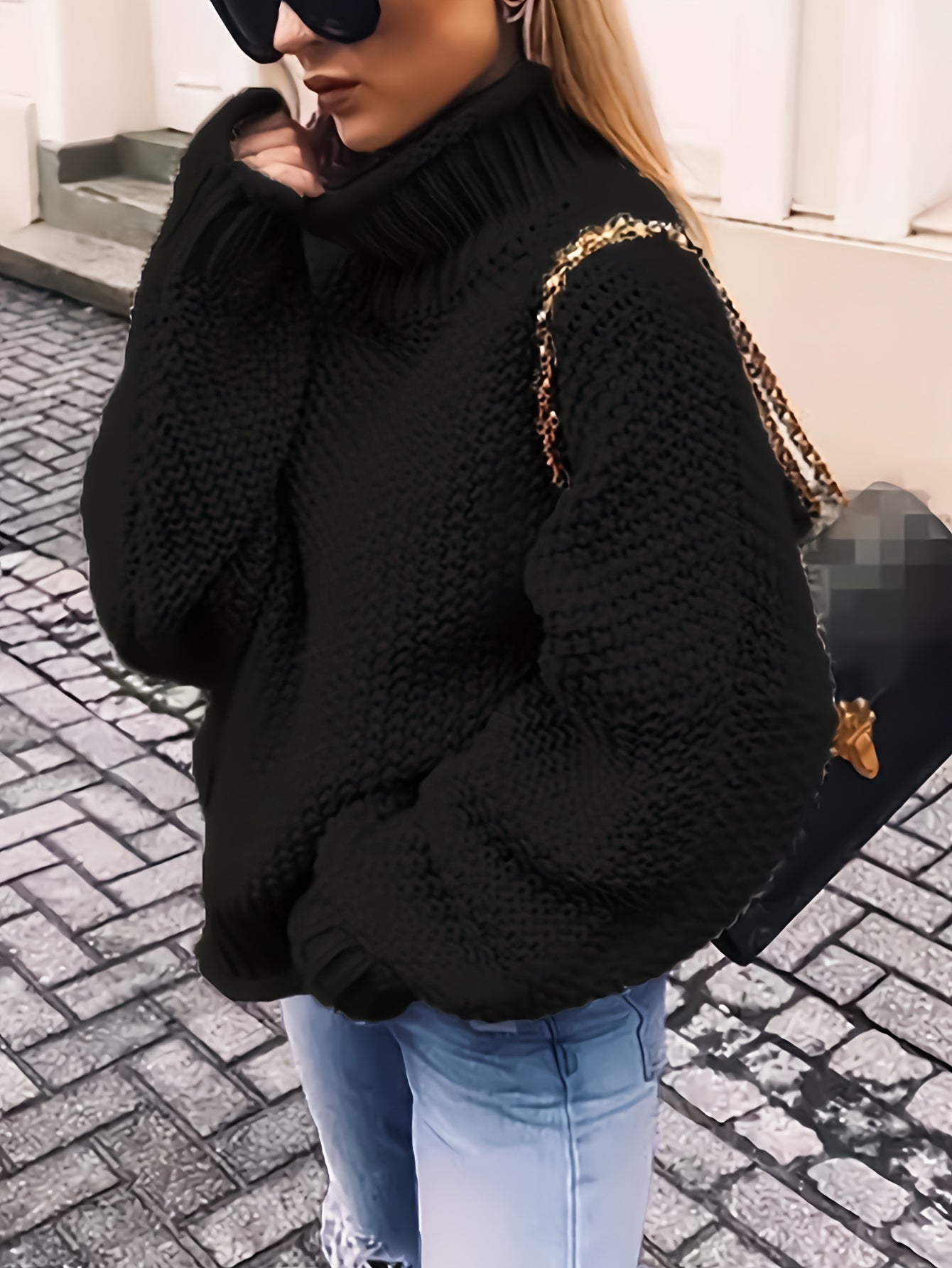 Warm Women's Cable Knit Long Sweater