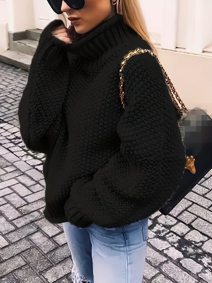 Warm Women's Cable Knit Long Sweater