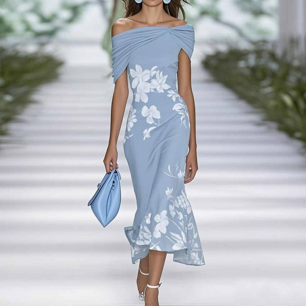 Chic Cold Shoulder Knee Length Dress