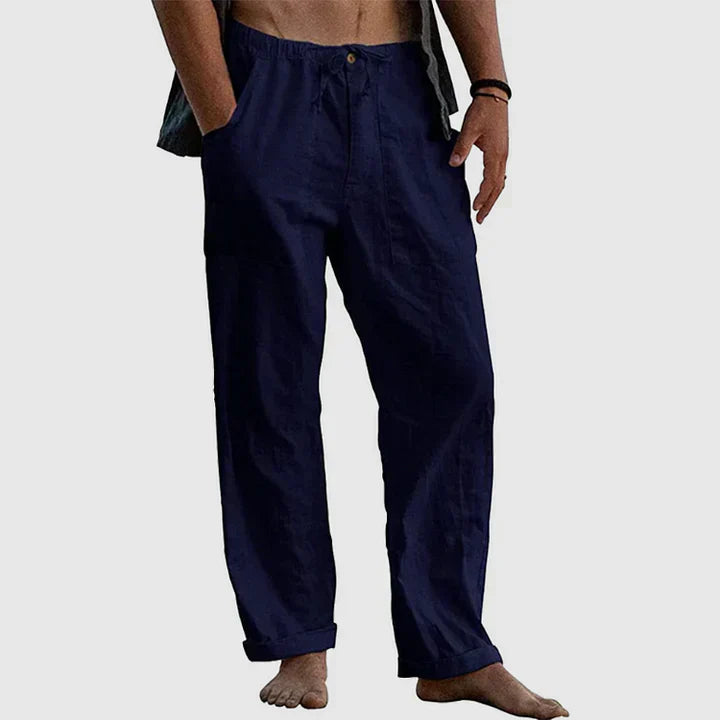 Relaxed Fit Linen Pants