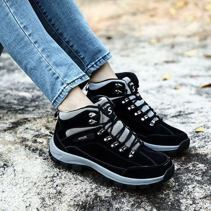 Orthopedic Women Comfortable  Warm Lace Up Hiking Snow Boots
