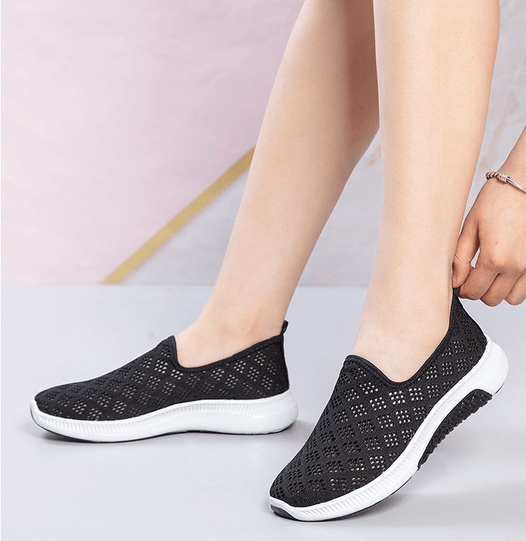 Slide Hollow Out Round Toe Casual Women Sneakers For Bunions