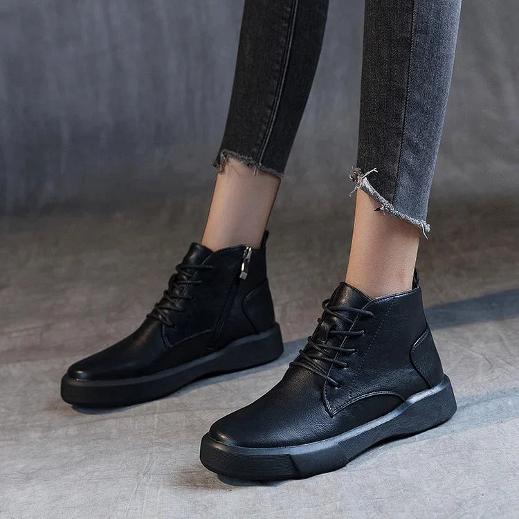 Cozy Classic Low Heel Ankle Boots for Women
