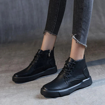 Cozy Classic Low Heel Ankle Boots for Women