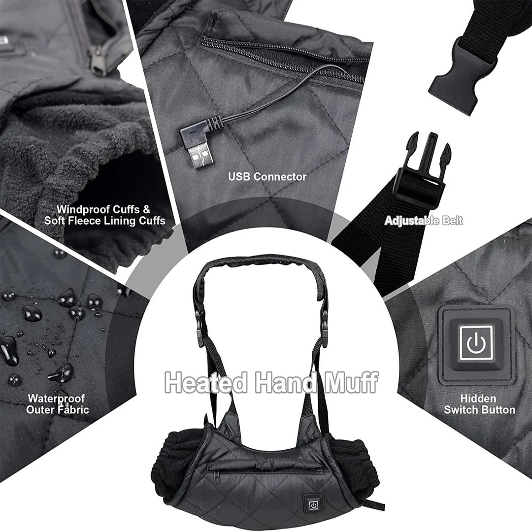 Heated Hand Muff for Winter Outdoor Hunting Camping Ice-Fishing