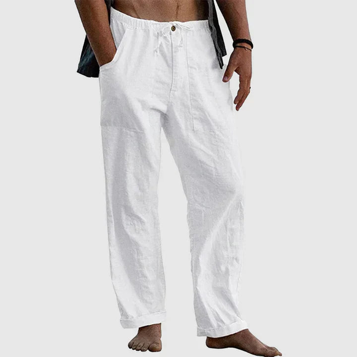 Relaxed Fit Linen Pants