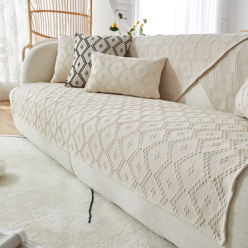 Linen Sofa Protector Cover for Pets, Sectional Sofa Cover