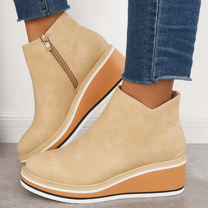 Women's Platform Wedge Ankle Boots