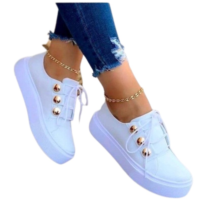 Platform Orthopedic Women Shoes Arch Support Breathable Comfortable Round Toe Box Lace Up Anti-Slip Fashion Shoes