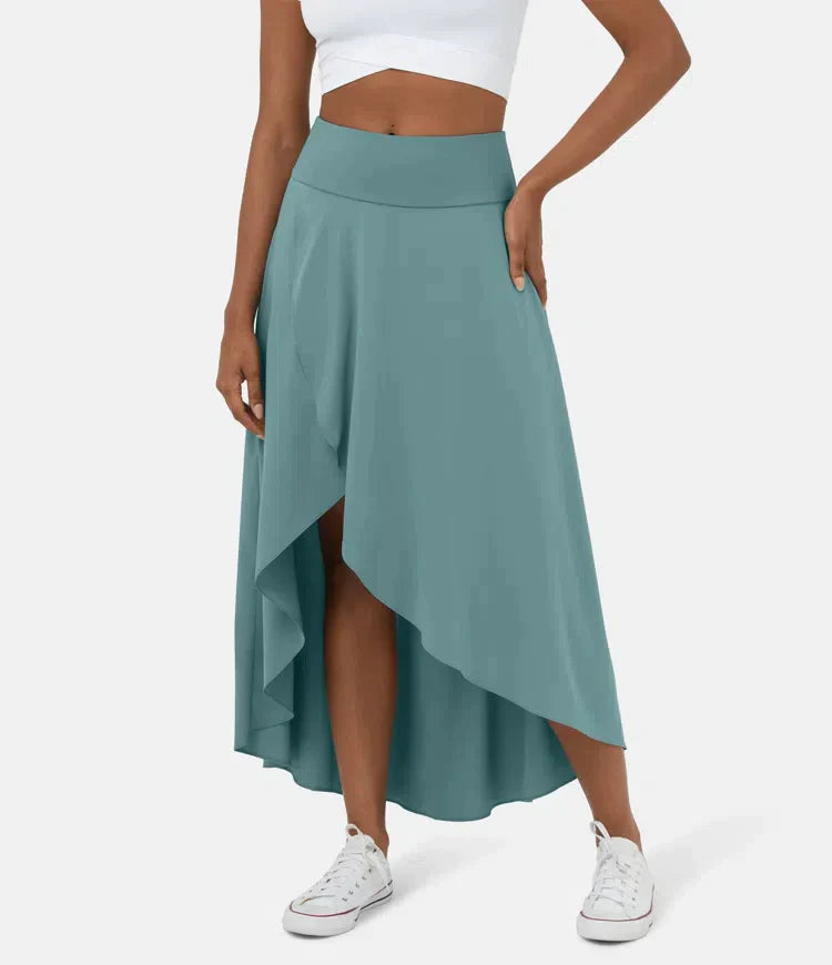 Flattering Flowy Side Midi Skirt