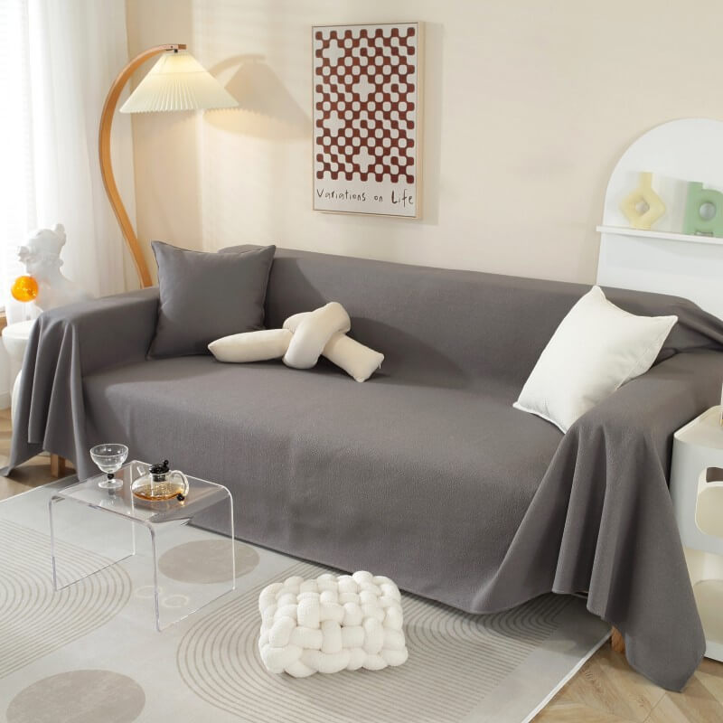 Soft Thick Chenille Couch Throw Cover , Couch Cushion Cover Dog Furniture Protector for Living Room