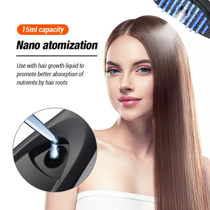 Scalp Massager Spray Brush – Massage, Light Therapy & Essential Oil Diffuser
