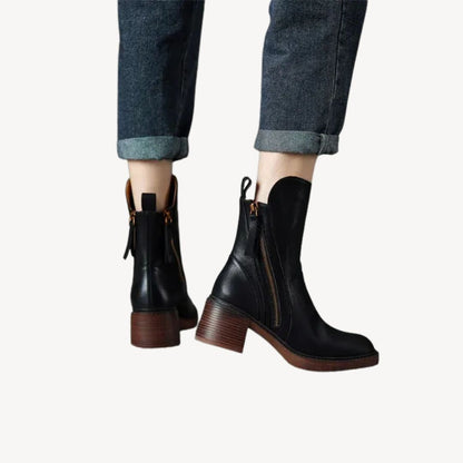 Orthopedic Leather Ankle Boots Women